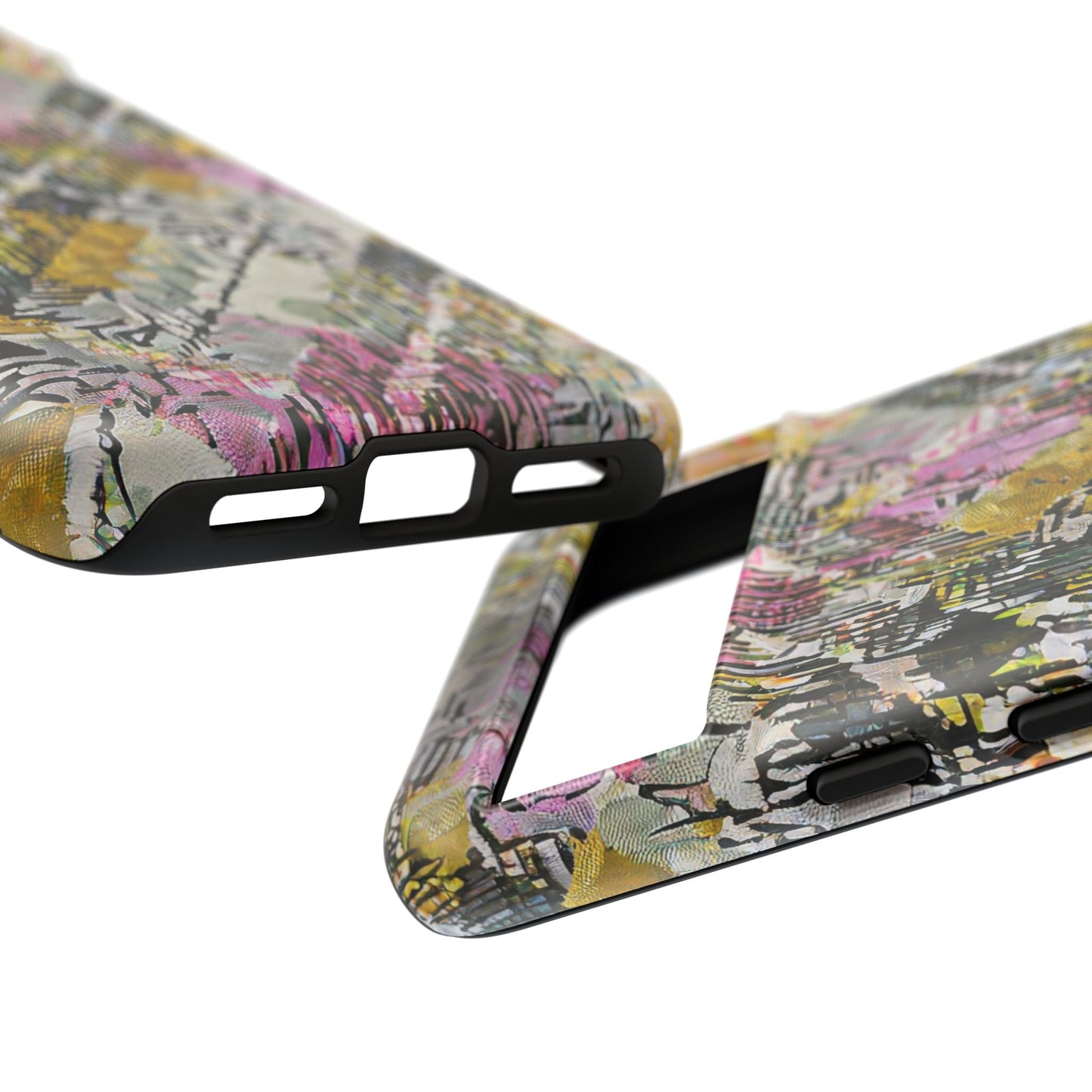 Purple Plaid Floral Artistic Tough Phone Case