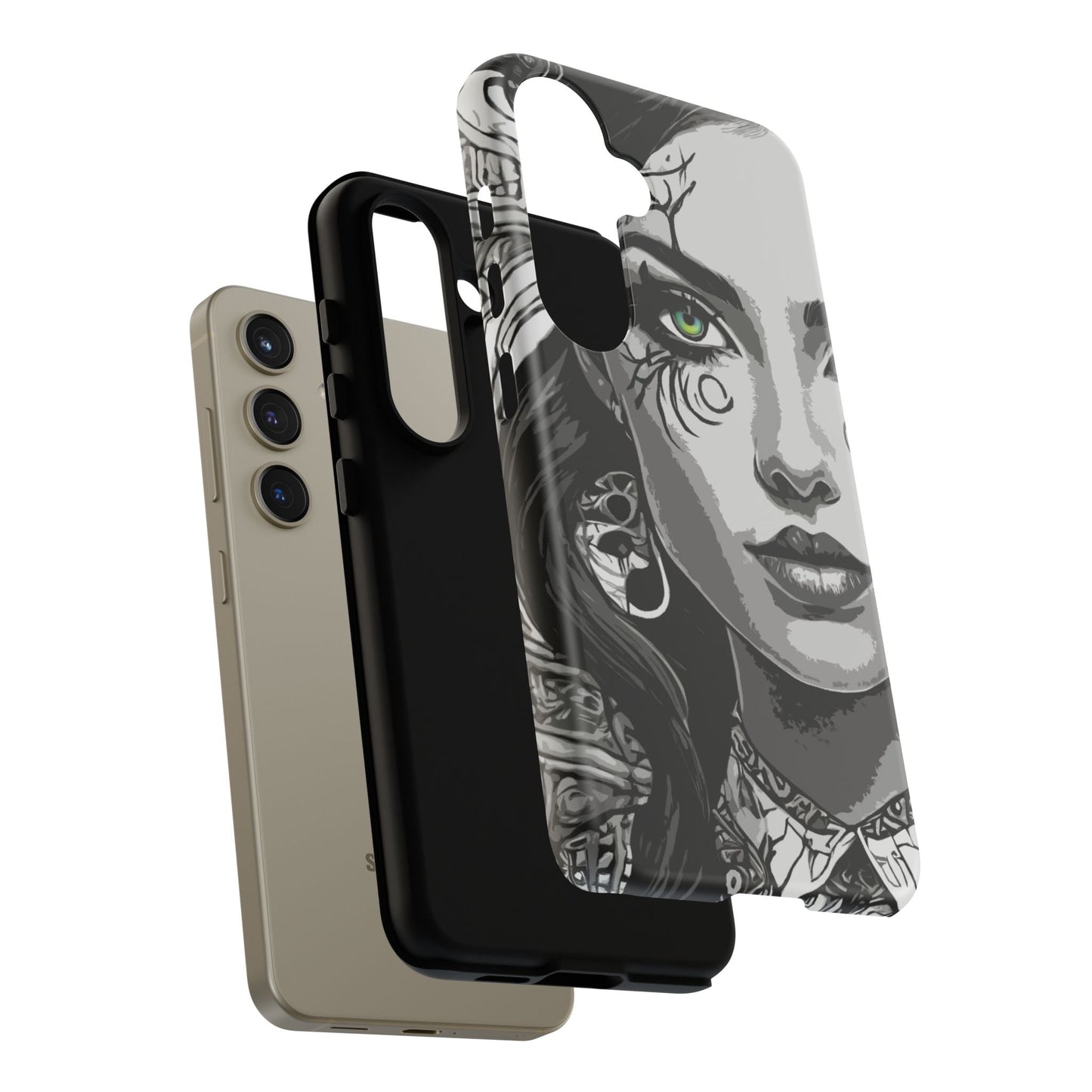 Green Eyed Devilish Beauty Tough Phone Case