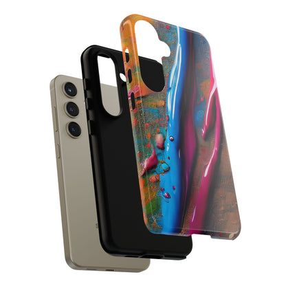 Colorful Artistic Paint Splatter Tough Phone Case