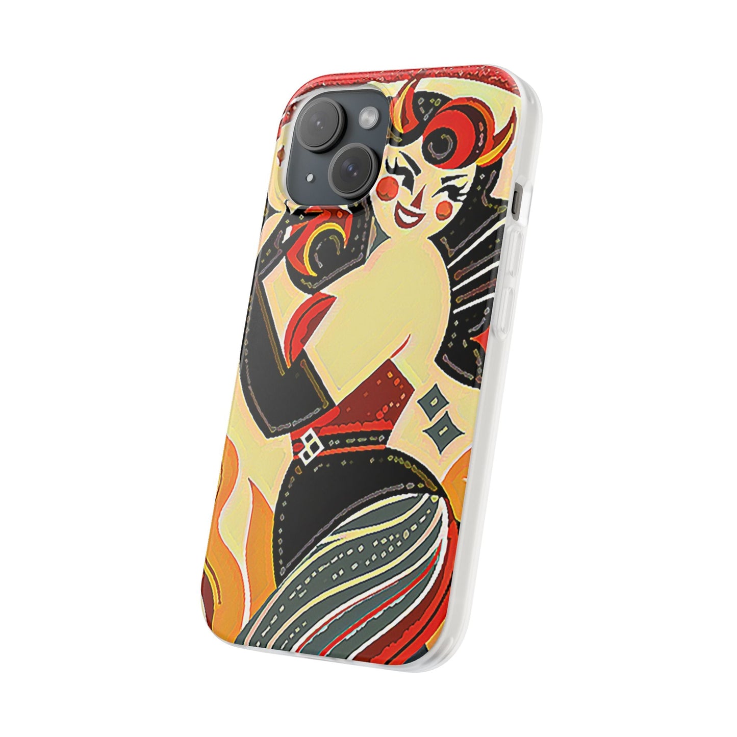 Red & Black Female Devil Flexi Phone Case