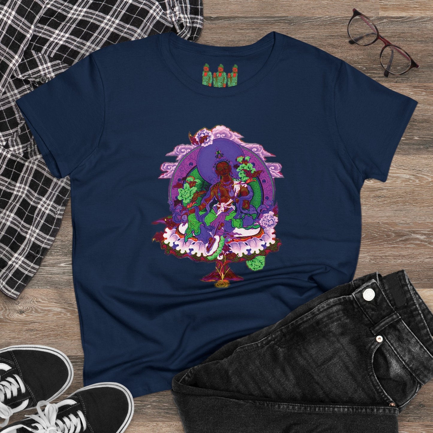 Buddha Pastel Sketch Women's Cotton Tee