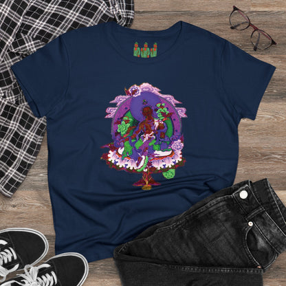 Buddha Pastel Sketch Women's Cotton Tee