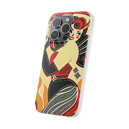 Red & Black Female Devil Flexi Phone Case