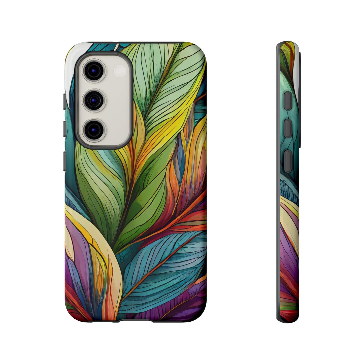 Vibrant Tropical Leaf Tough Phone Case