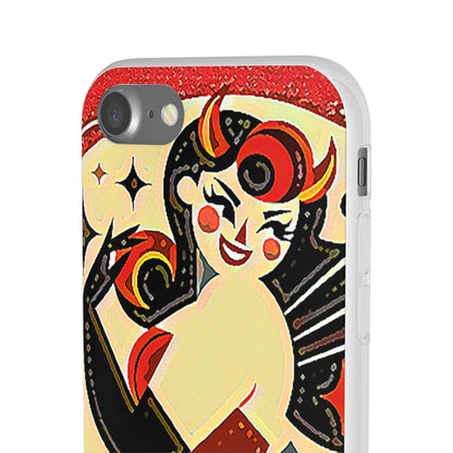 Red & Black Female Devil Flexi Phone Case
