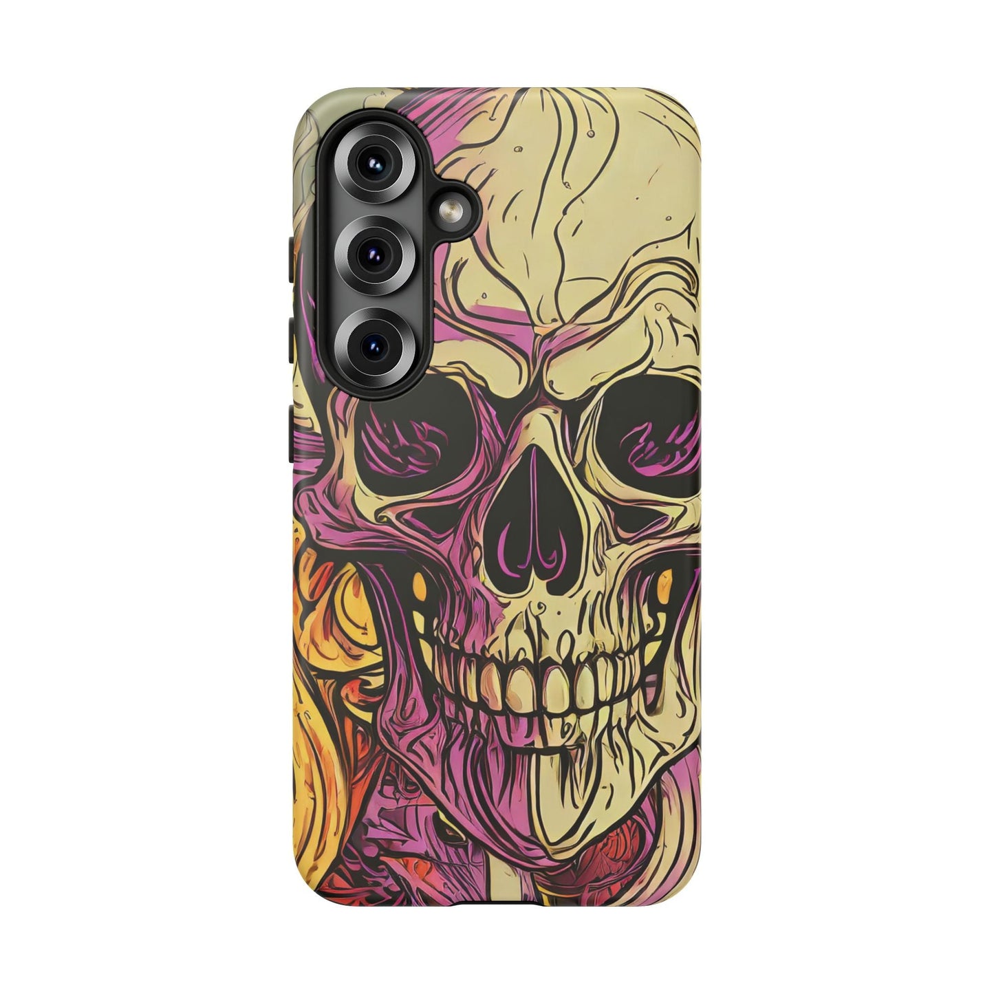 Abstract Purple Skull Tough Phone Case
