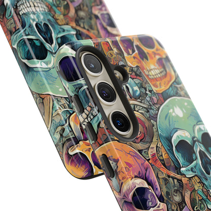Artistic Skull Collage Tough Phone Case