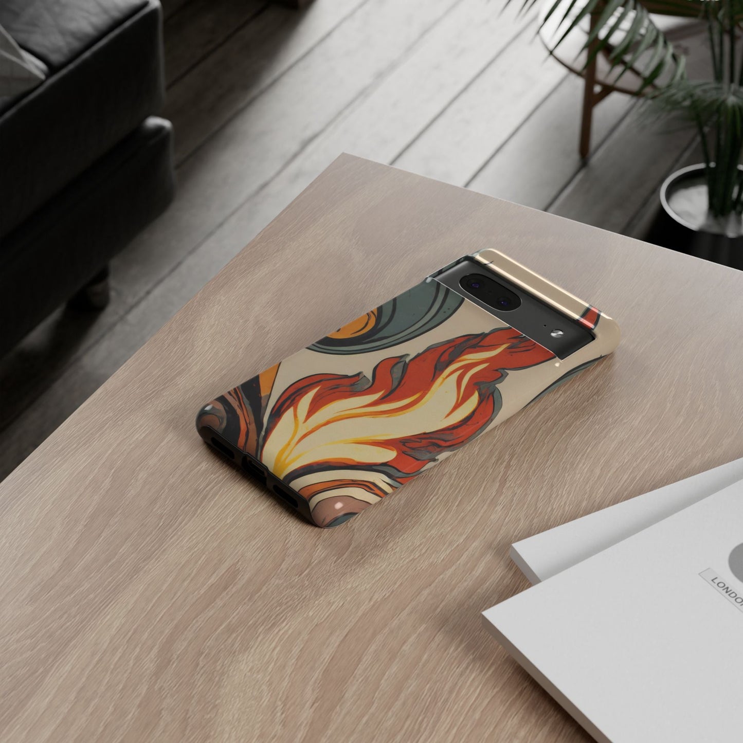 Artistic Flames Abstract Tough Phone Case