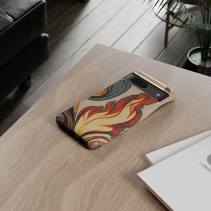 Artistic Flames Abstract Tough Phone Case
