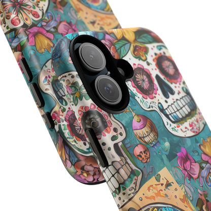 Vibrant Sugar Skull Tough Phone Case