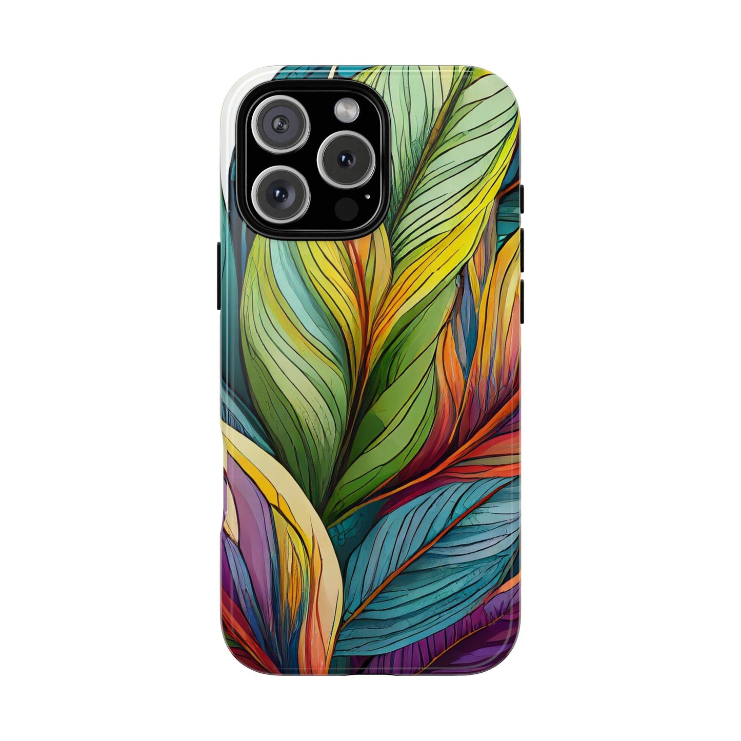 Vibrant Tropical Leaf Tough Phone Case