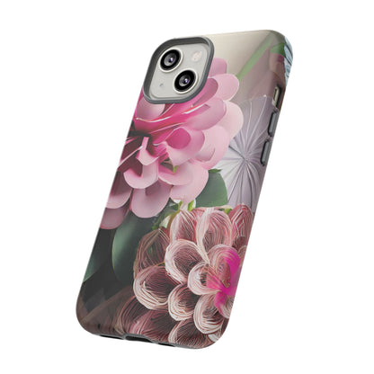 Elegant Paper Flowers Tough Phone Case