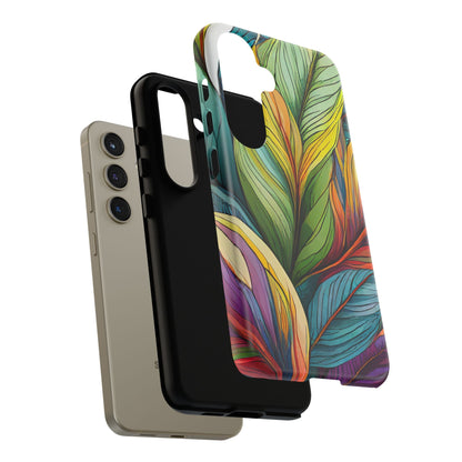 Vibrant Tropical Leaf Tough Phone Case