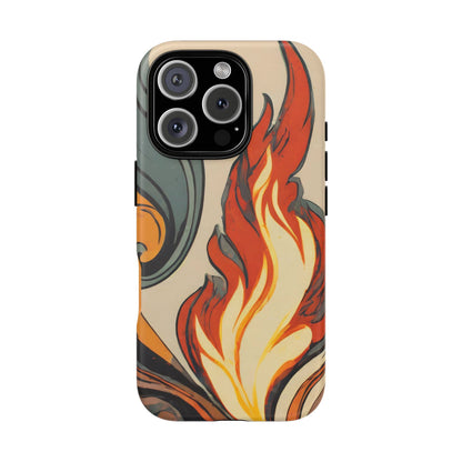 Artistic Flames Abstract Tough Phone Case