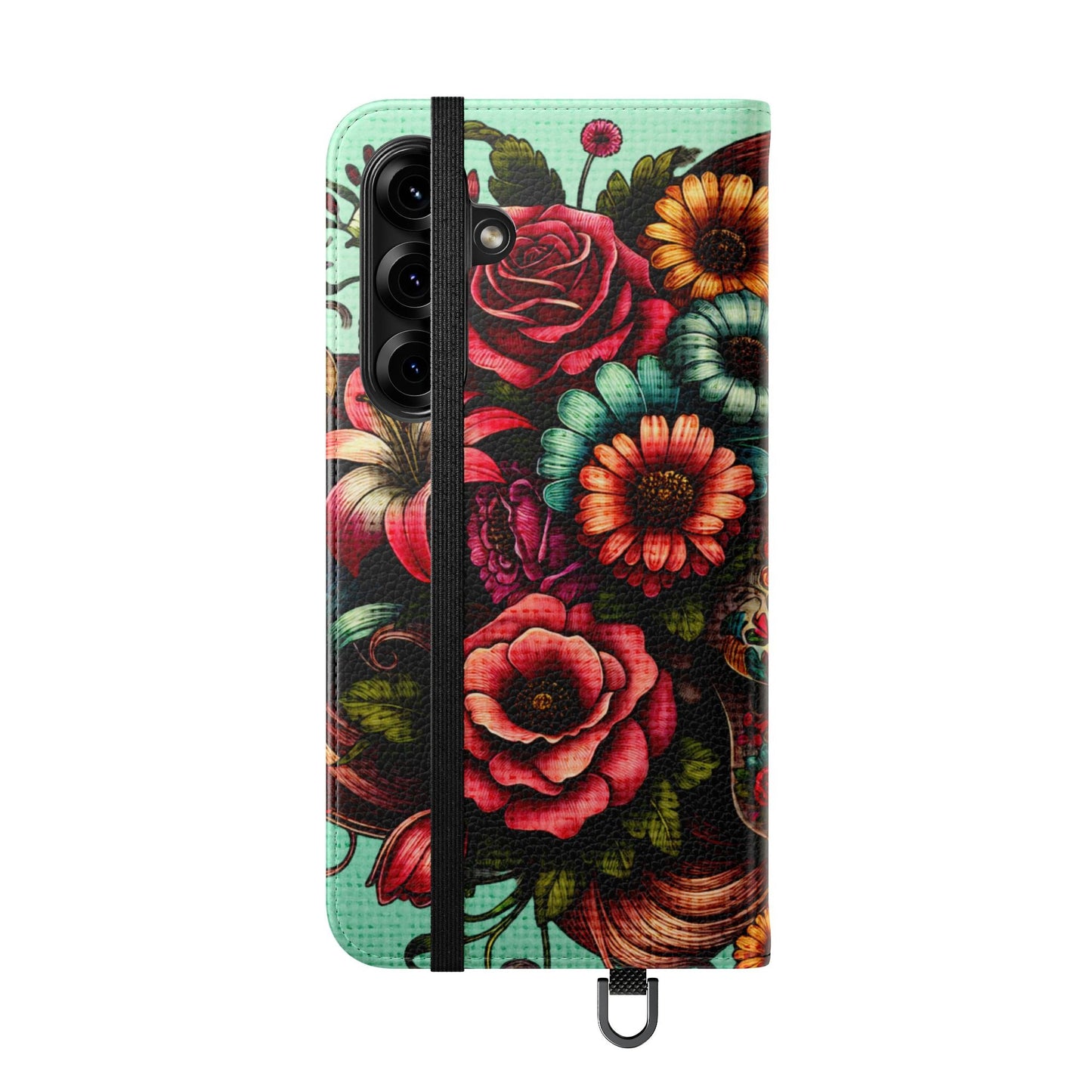 Sugar Skull Flip Wallet Phone Case