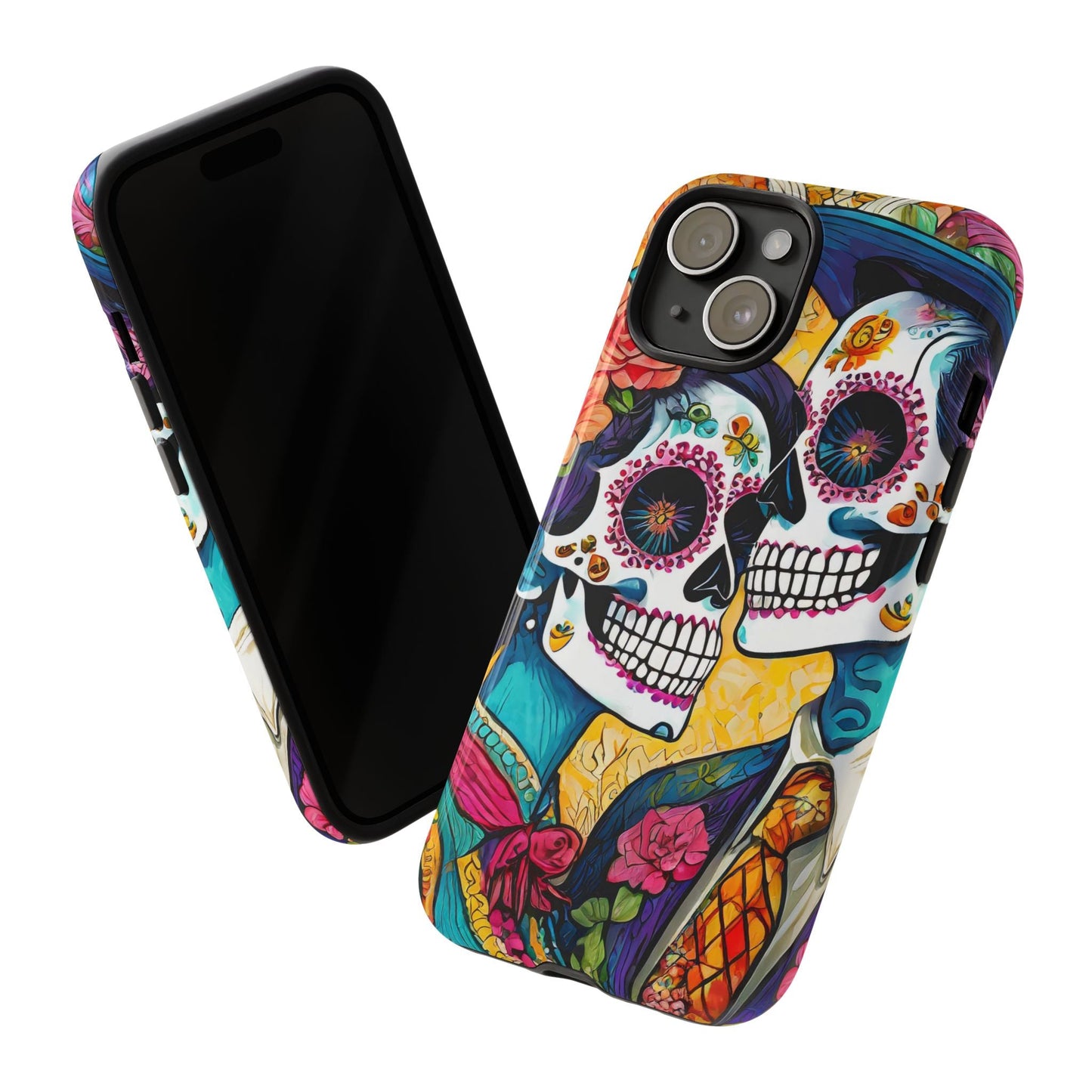Loving Sugar Skull Couple Tough Phone Case