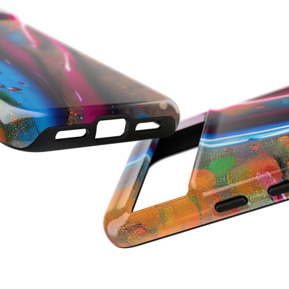 Colorful Artistic Paint Splatter Tough Phone Case