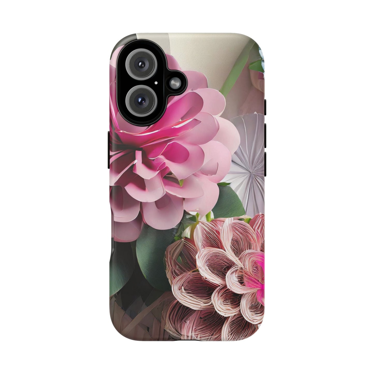 Elegant Paper Flowers Tough Phone Case