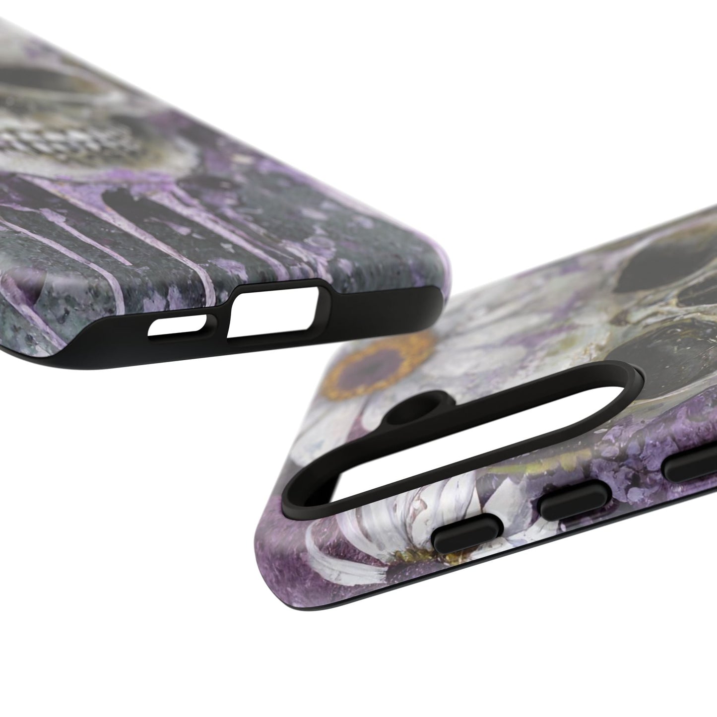 Plum Skull and Daisy Tough Phone Case