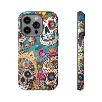 Vibrant Sugar Skull Tough Phone Case