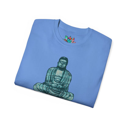 Fine Art Buddha Chalk Drawing Print Unisex Ultra Cotton Tee