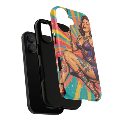 Bold Retro Pin-Up Tough Phone Case