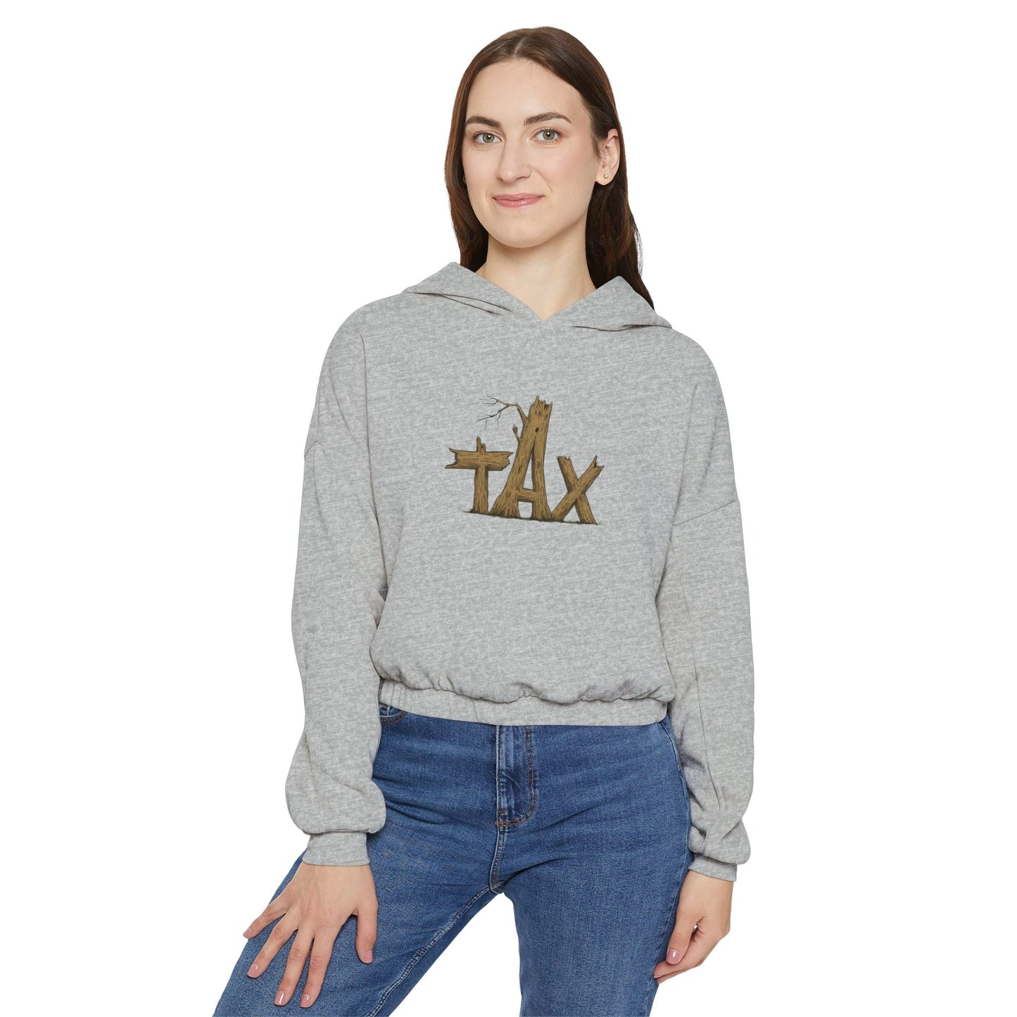Women’s Cropped Wood Tax Hoodie