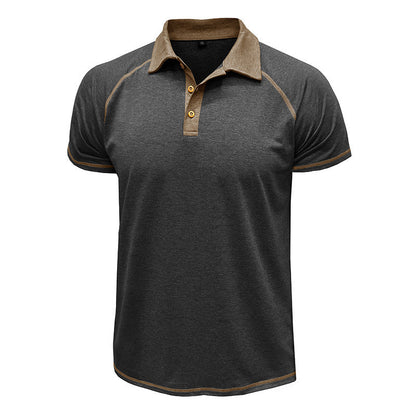 Men's Cotton Blend Contrast Stitch Polo Shirt - Athletic Fit