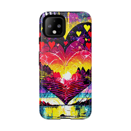Vibrant Heart Sunset Tough Phone Case