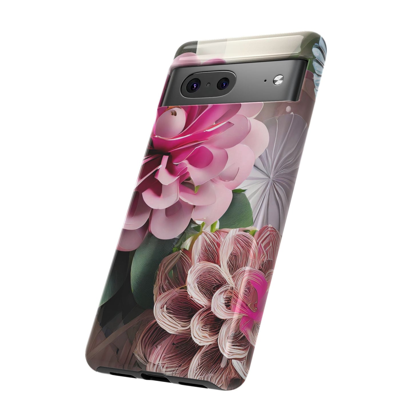 Elegant Paper Flowers Tough Phone Case