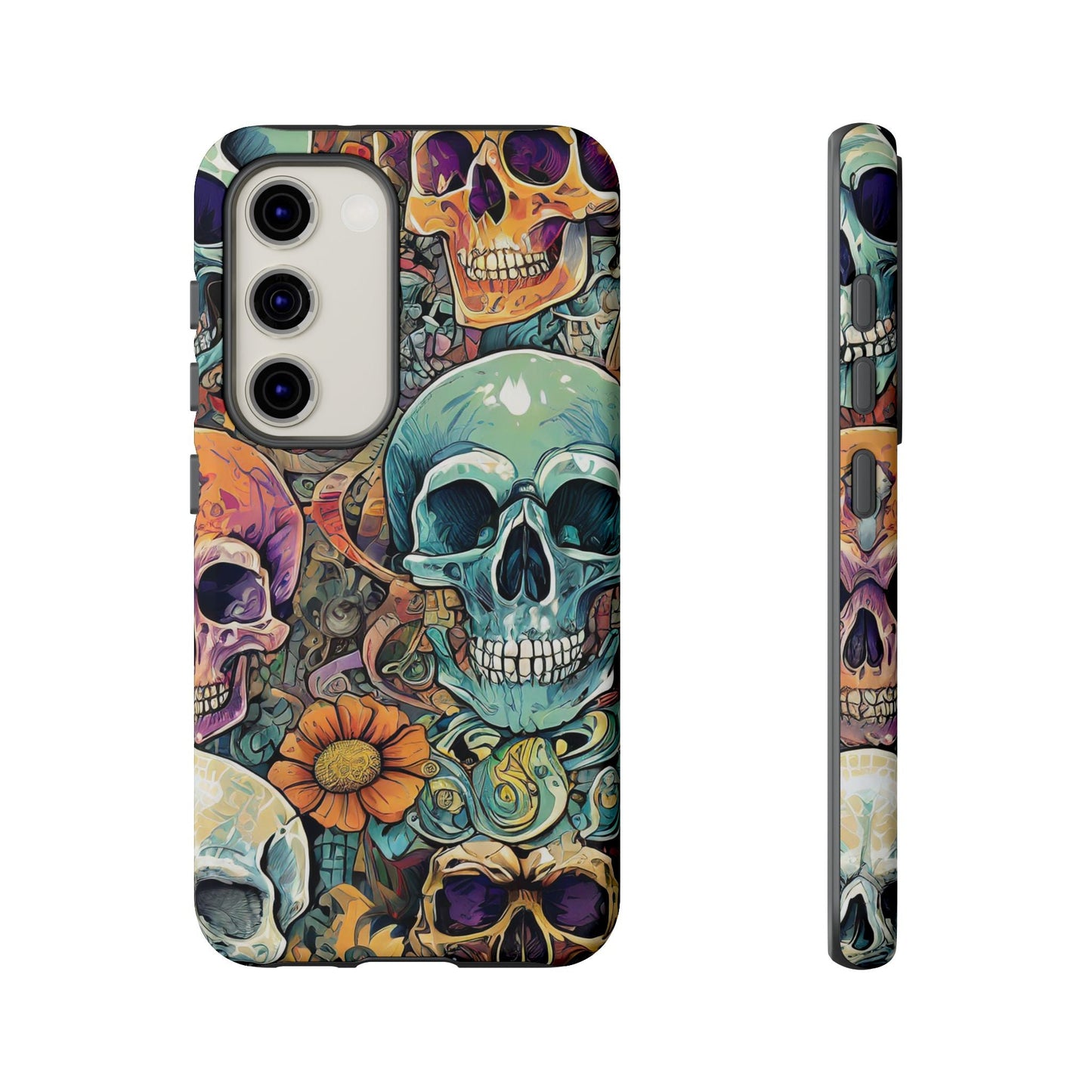 Artistic Skull Collage Tough Phone Case