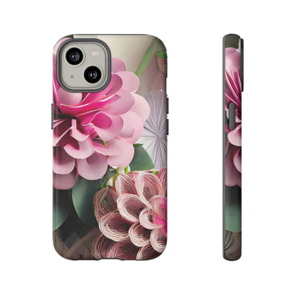 Elegant Paper Flowers Tough Phone Case