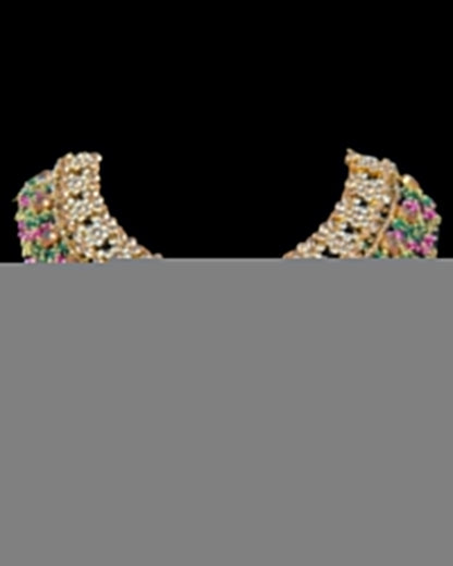 BR486 Safeera bridal set in purple and green combination ( READY TO SHIP )