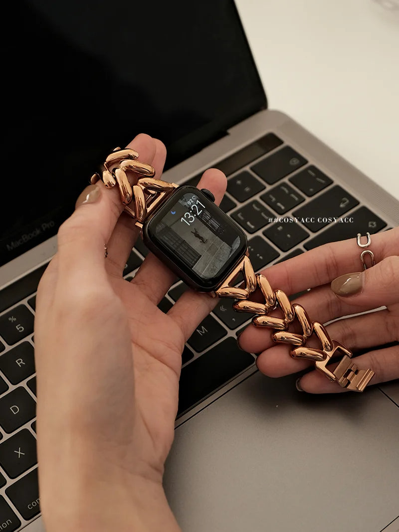 Steel Apple Watch Bracelet Strap/Band Series 11/10/9/8/7/6/5/4/ SE / Ultra 1/2/3