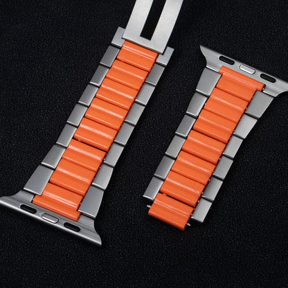 Steel & Silicone Apple Watch Band Series 11/10/9/8/7/6/5/4/ SE / Ultra 1/2/3