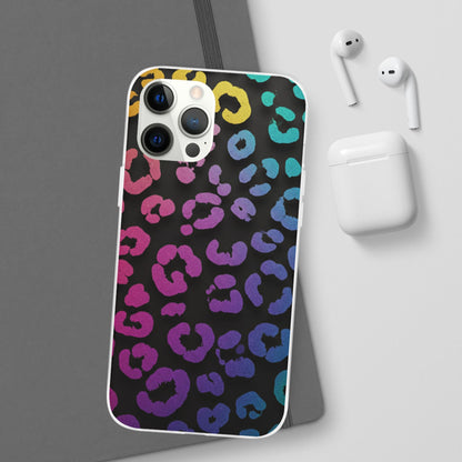 Vibrant Leopard Print Flexi Phone Case