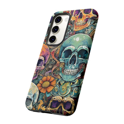 Artistic Skull Collage Tough Phone Case