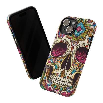 Colorful Sugar Skull Tough Phone Case