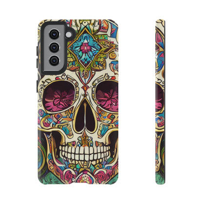 Colorful Sugar Skull Tough Phone Case