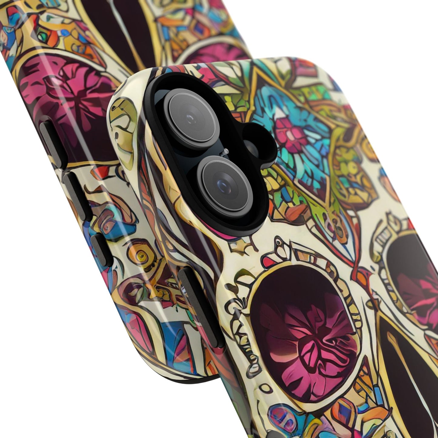 Colorful Sugar Skull Tough Phone Case