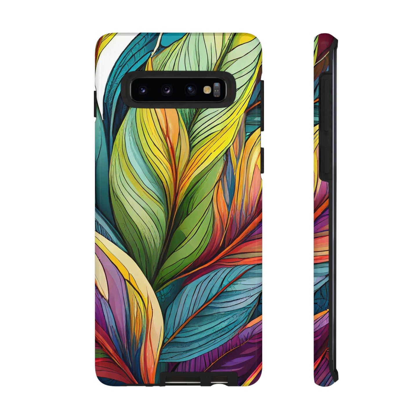 Vibrant Tropical Leaf Tough Phone Case