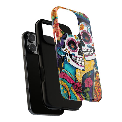 Loving Sugar Skull Couple Tough Phone Case