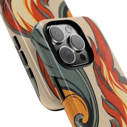 Artistic Flames Abstract Tough Phone Case