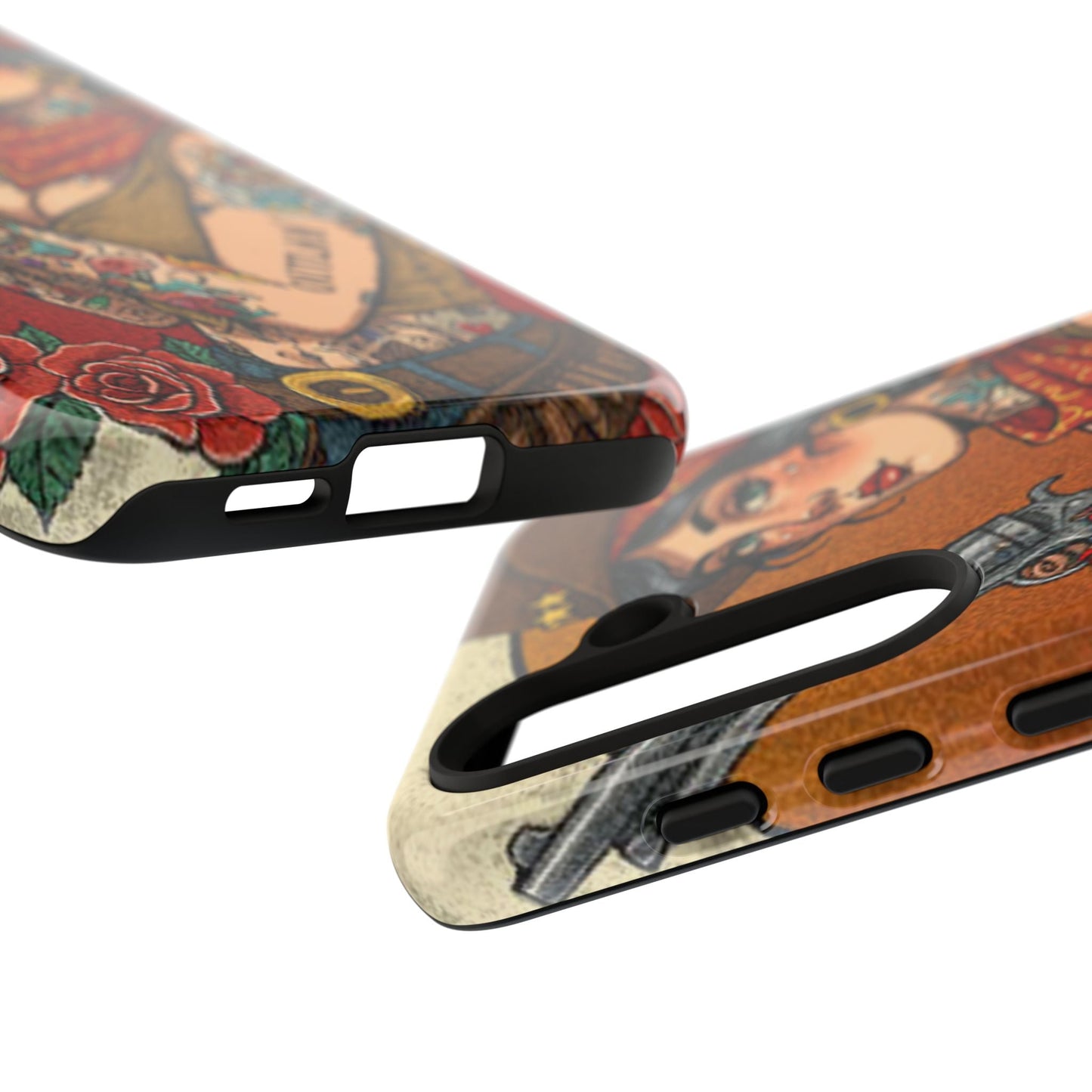 Vintage Western Tough Phone Case with Outlaw Design