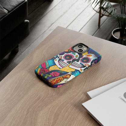 Loving Sugar Skull Couple Tough Phone Case