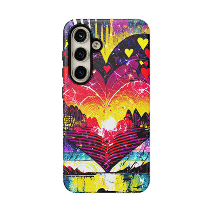 Vibrant Heart Sunset Tough Phone Case