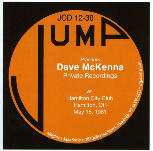 Dave Mckenna - May 18, 1981 Private Solo Recordings [CD]