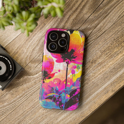 Neon Floral Tough Phone Case