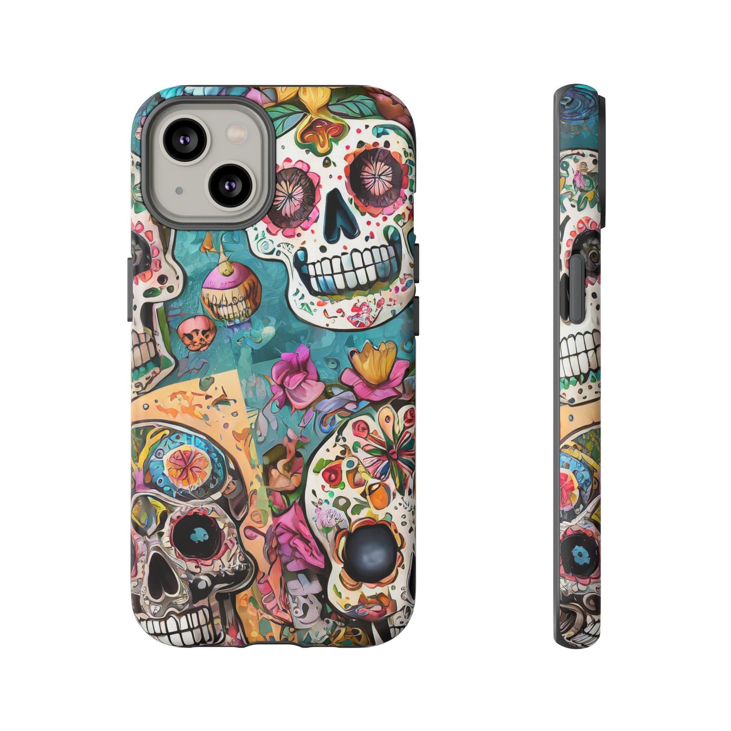 Vibrant Sugar Skull Tough Phone Case