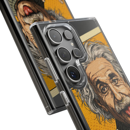 Edgy Einstein Clear Phone Cases